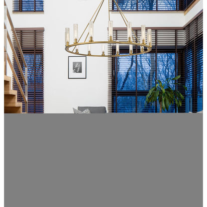 Hartman 15 Light 60" Wide Pillar Candle Ring Chandelier