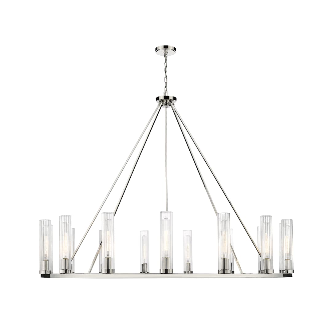 Hartman 15 Light 60" Wide Pillar Candle Ring Chandelier