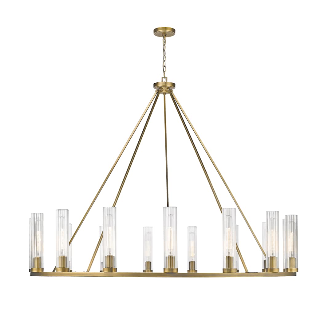 Hartman 15 Light 60" Wide Pillar Candle Ring Chandelier