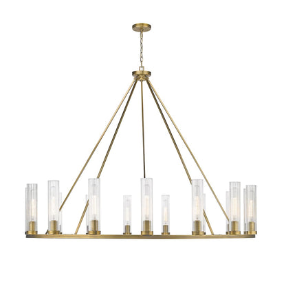Hartman 15 Light 60" Wide Pillar Candle Ring Chandelier