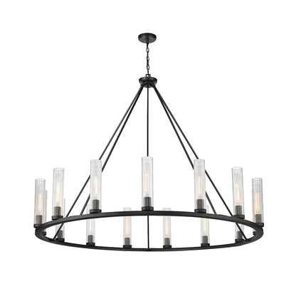 Hartman 15 Light 60" Wide Pillar Candle Ring Chandelier