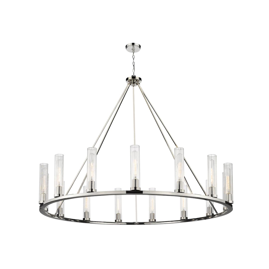 Hartman 15 Light 60" Wide Pillar Candle Ring Chandelier