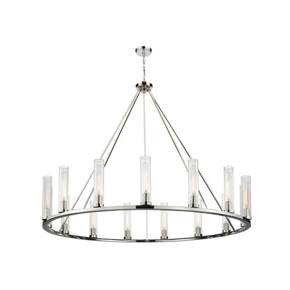 Hartman 15 Light 60" Wide Pillar Candle Ring Chandelier