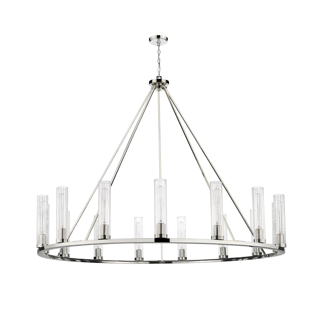 Hartman 15 Light 60" Wide Pillar Candle Ring Chandelier