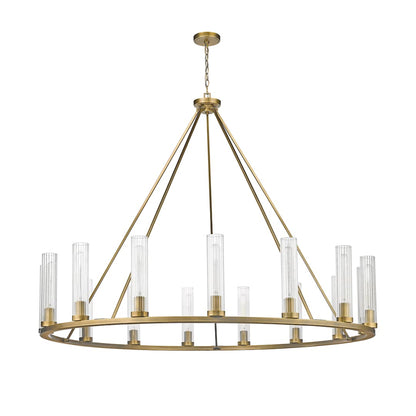Hartman 15 Light 60" Wide Pillar Candle Ring Chandelier