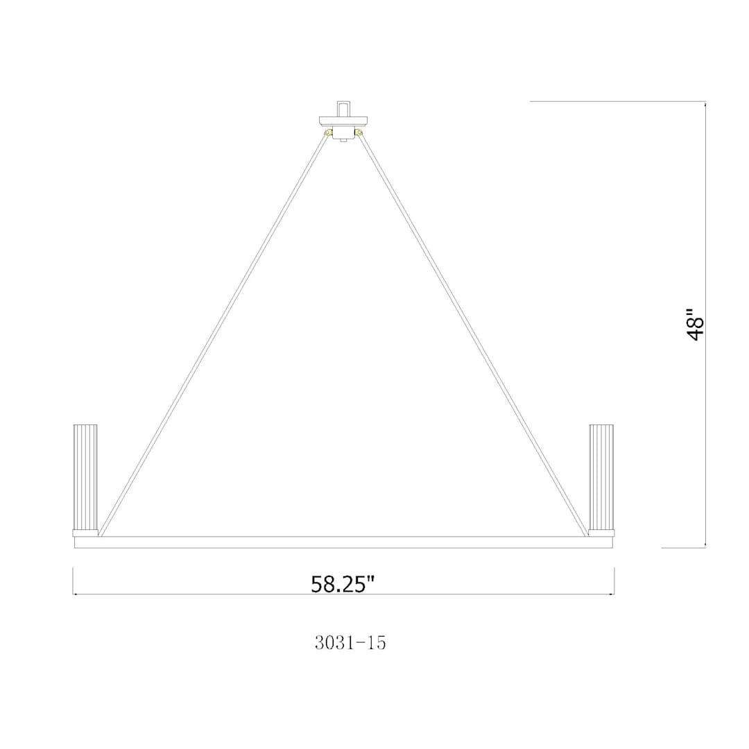 Hartman 15 Light 60" Wide Pillar Candle Ring Chandelier