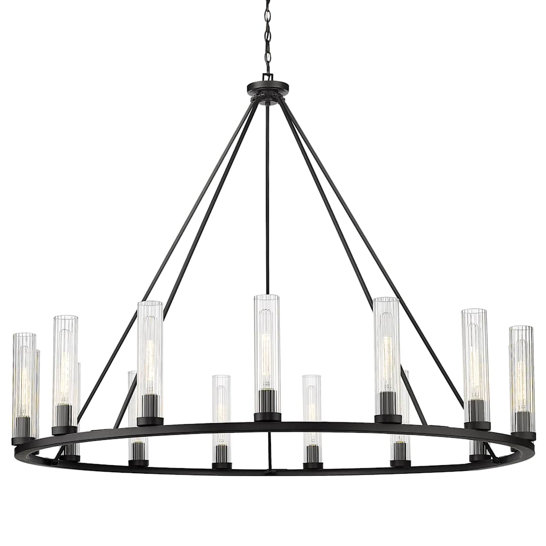 Hartman 15 Light 60" Wide Pillar Candle Ring Chandelier