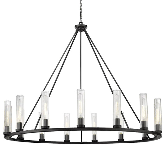Hartman 15 Light 60" Wide Pillar Candle Ring Chandelier