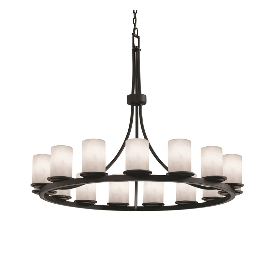 Clouds 15 Light 42" Wide LED Pillar Candle Chandelier