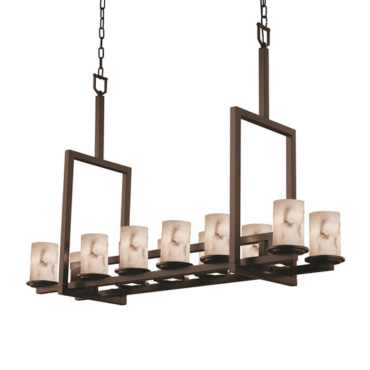 LumenAria 17 Light 13" Wide LED Pillar Candle Chandelier - Tall Variation