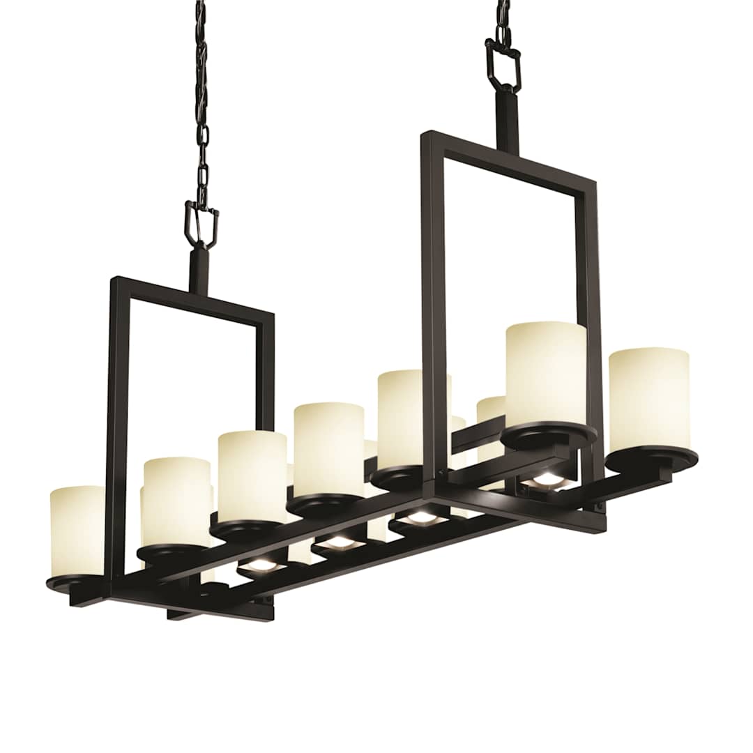Fusion 17 Light 13" Wide LED Pillar Candle Chandelier - Short Variation