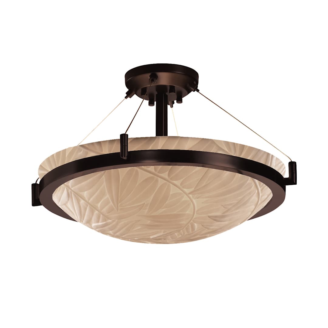 Porcelina 39" Wide LED Semi-Flush Bowl Ceiling Fixture