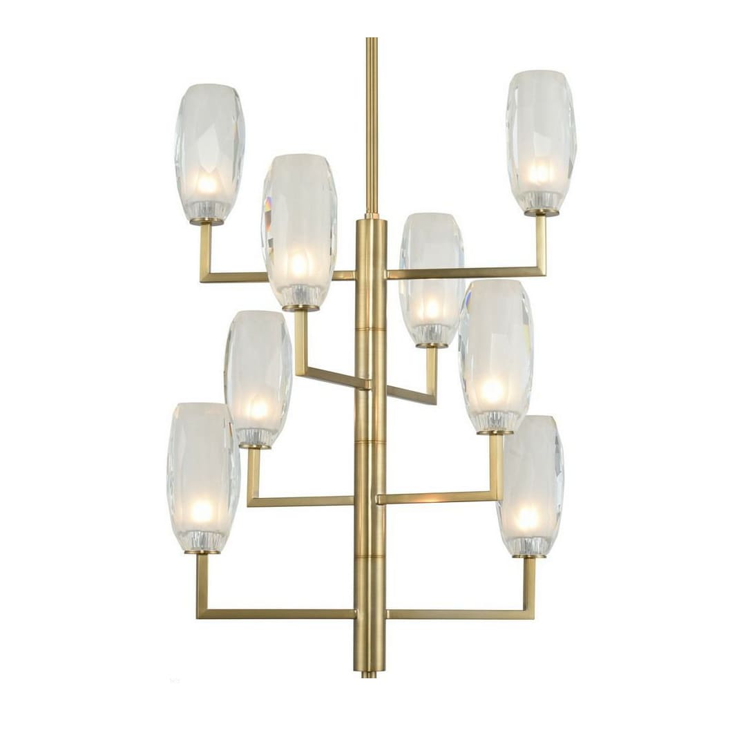 June 8 Light 21" Wide LED Crystal Chandelier