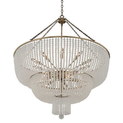 Esperanza 39" Wide Beaded Waterfall Chandelier
