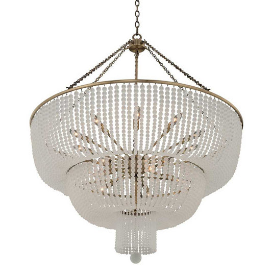 Esperanza 39" Wide Beaded Waterfall Chandelier