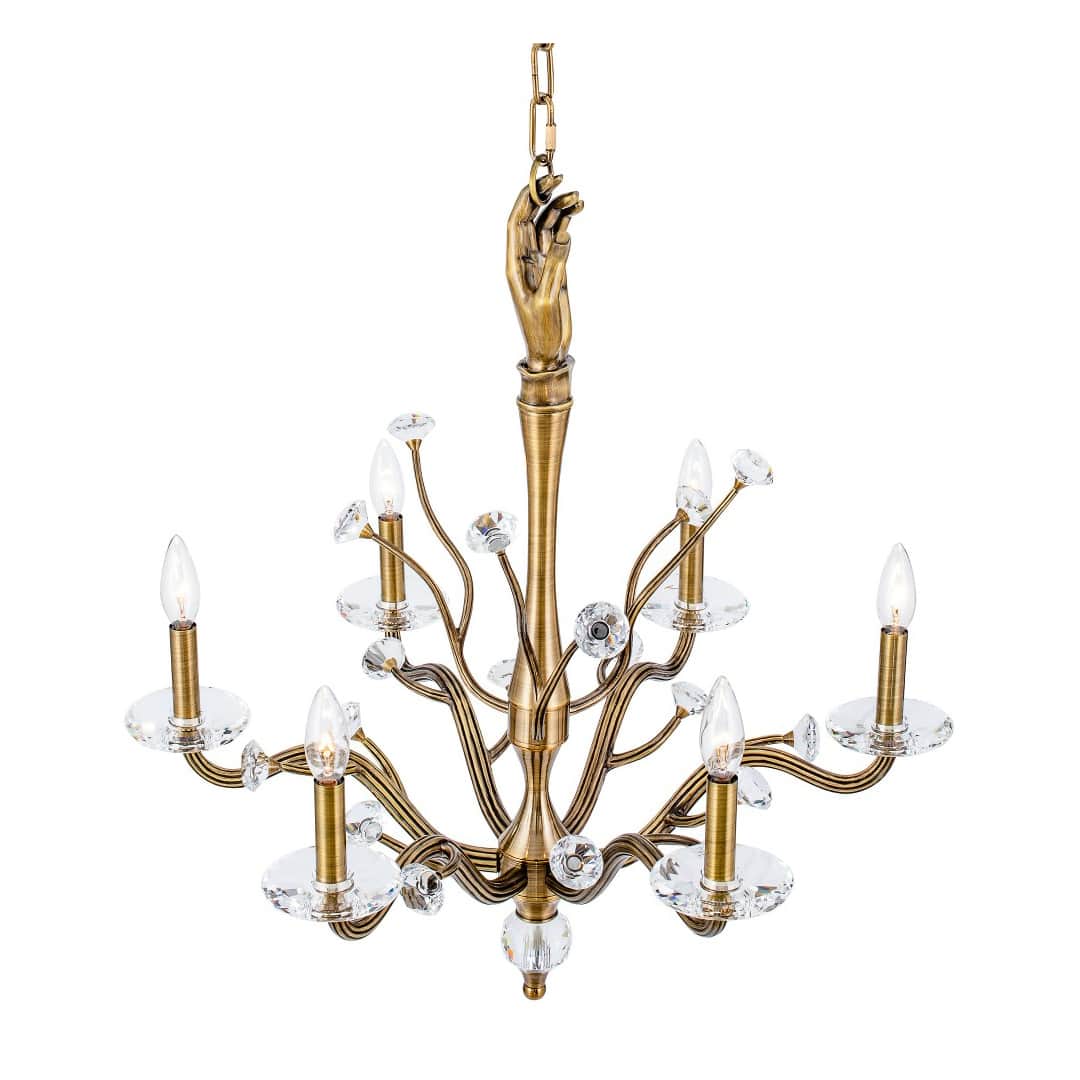 Venus 6 Light 26" Wide Crystal Candle Style Chandelier