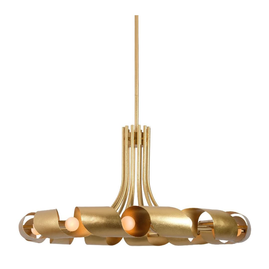 Ribbon 12 Light 36" Wide Abstract Ring Chandelier