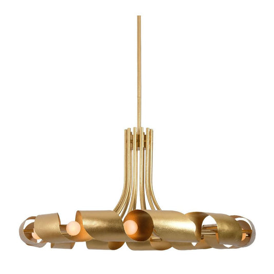 Ribbon 12 Light 36" Wide Abstract Ring Chandelier