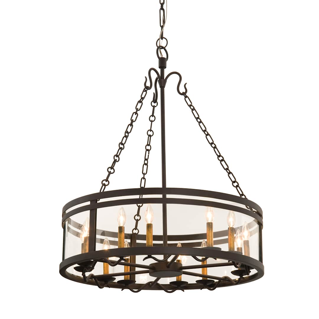 Morris 12 Light 1 Tier Drum Chandelier