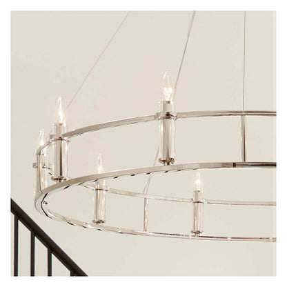 Rosalind 10 Light 50" Wide Crystal Candle Style Chandelier
