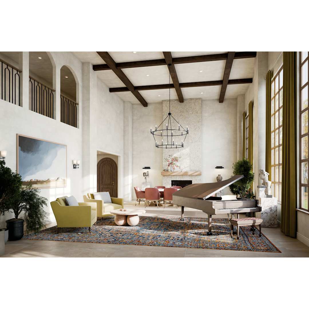 Carrick 18 Light 55" Wide Taper Candle Ring Chandelier