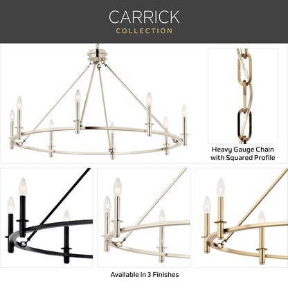 Carrick 18 Light 55" Wide Taper Candle Ring Chandelier