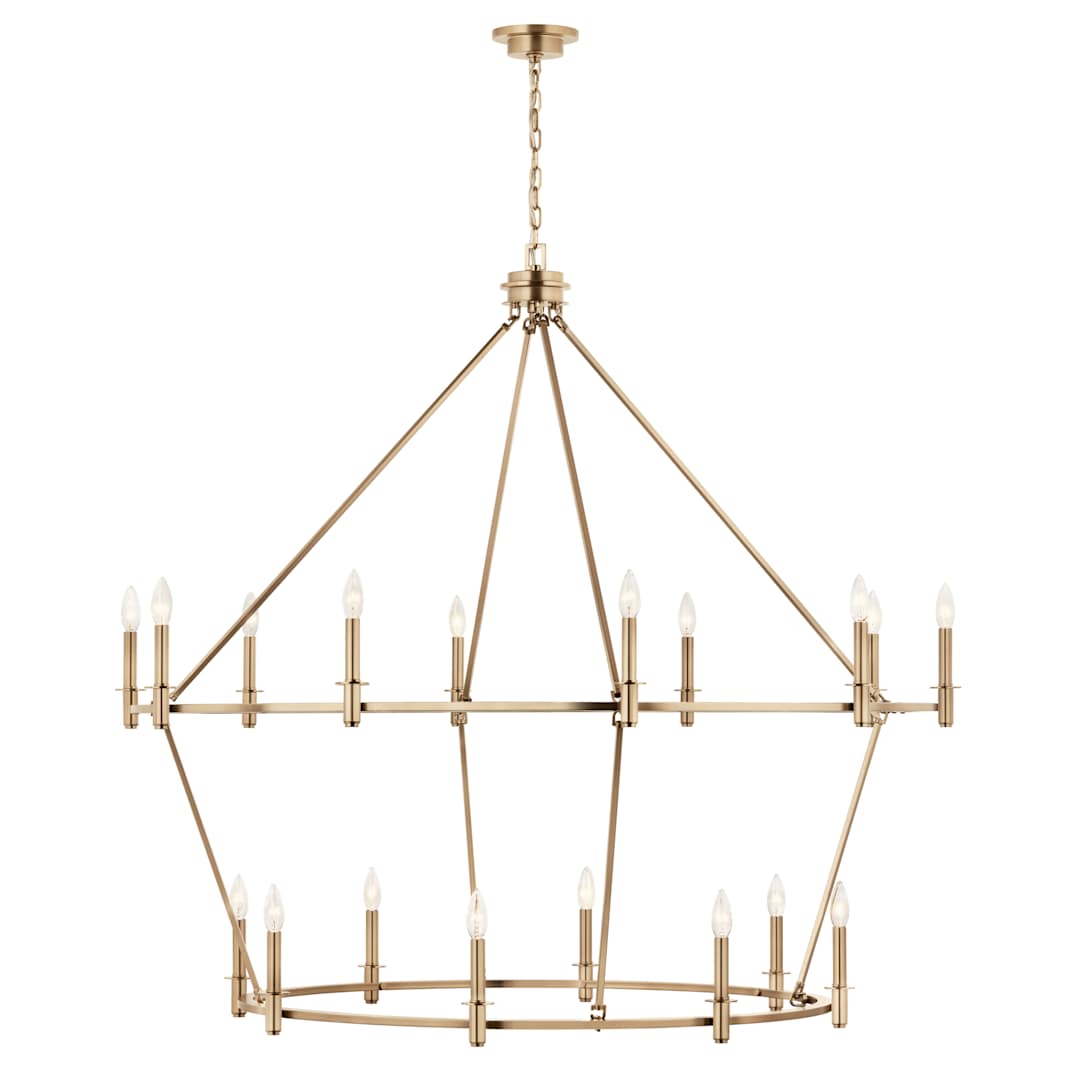 Carrick 18 Light 55" Wide Taper Candle Ring Chandelier