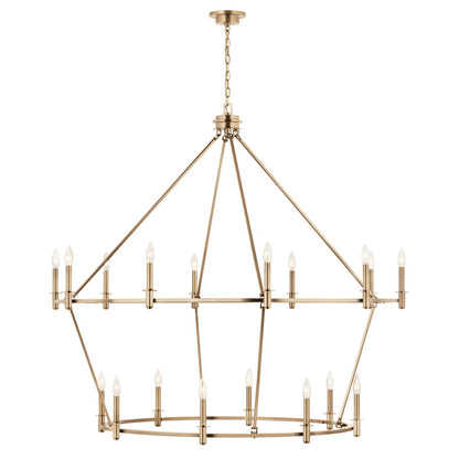 Carrick 18 Light 55" Wide Taper Candle Ring Chandelier