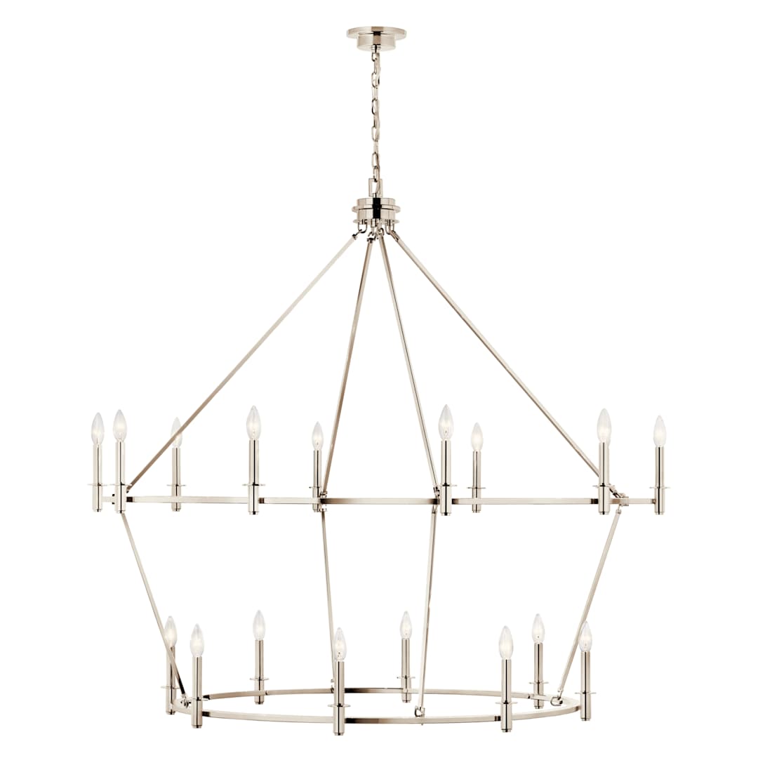 Carrick 18 Light 55" Wide Taper Candle Ring Chandelier