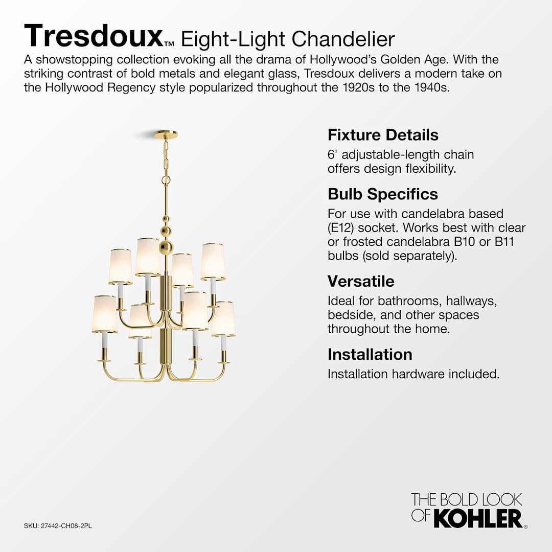 Tresdoux 8 Light 24" Wide Chandelier