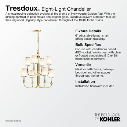 Tresdoux 8 Light 24" Wide Chandelier