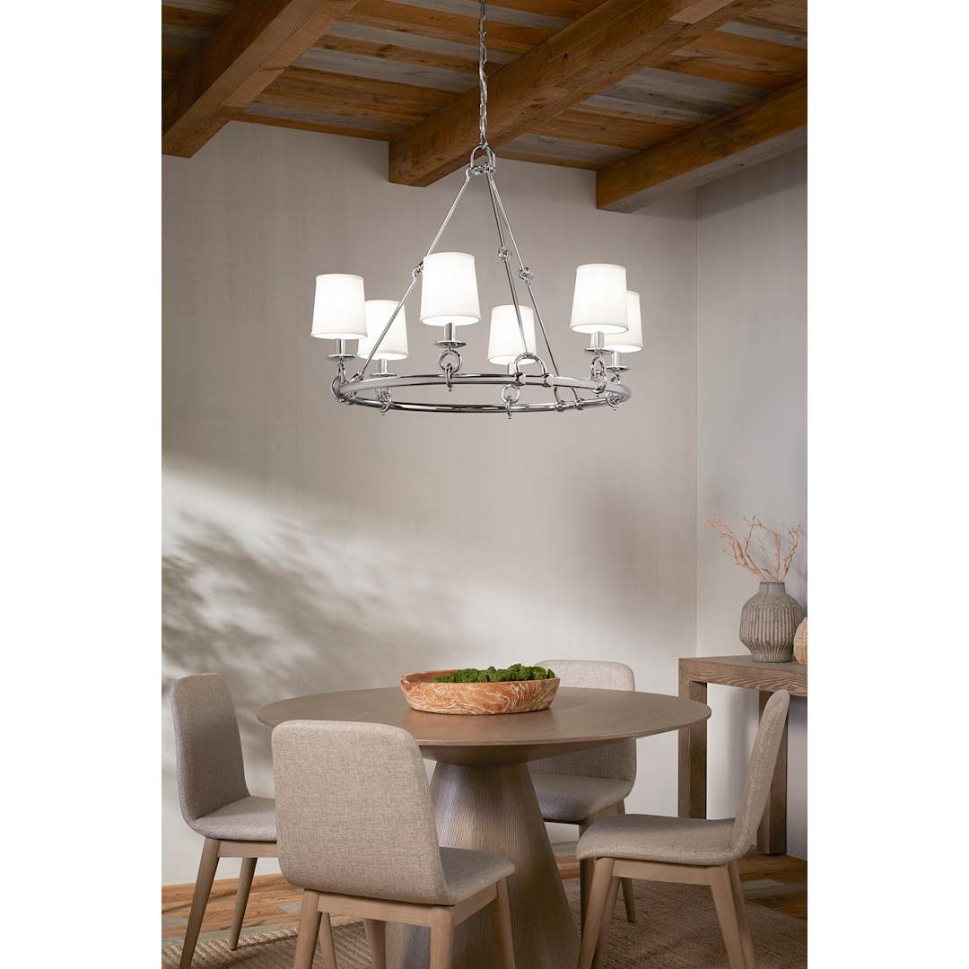 Terret 6 Light 36" Wide Taper Candle Ring Chandelier