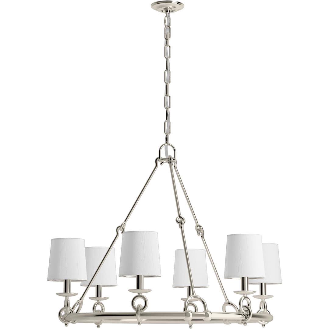 Terret 6 Light 36" Wide Taper Candle Ring Chandelier