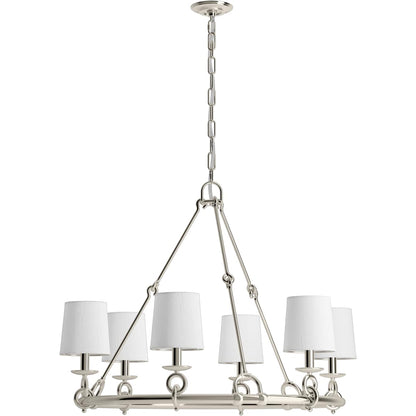 Terret 6 Light 36" Wide Taper Candle Ring Chandelier