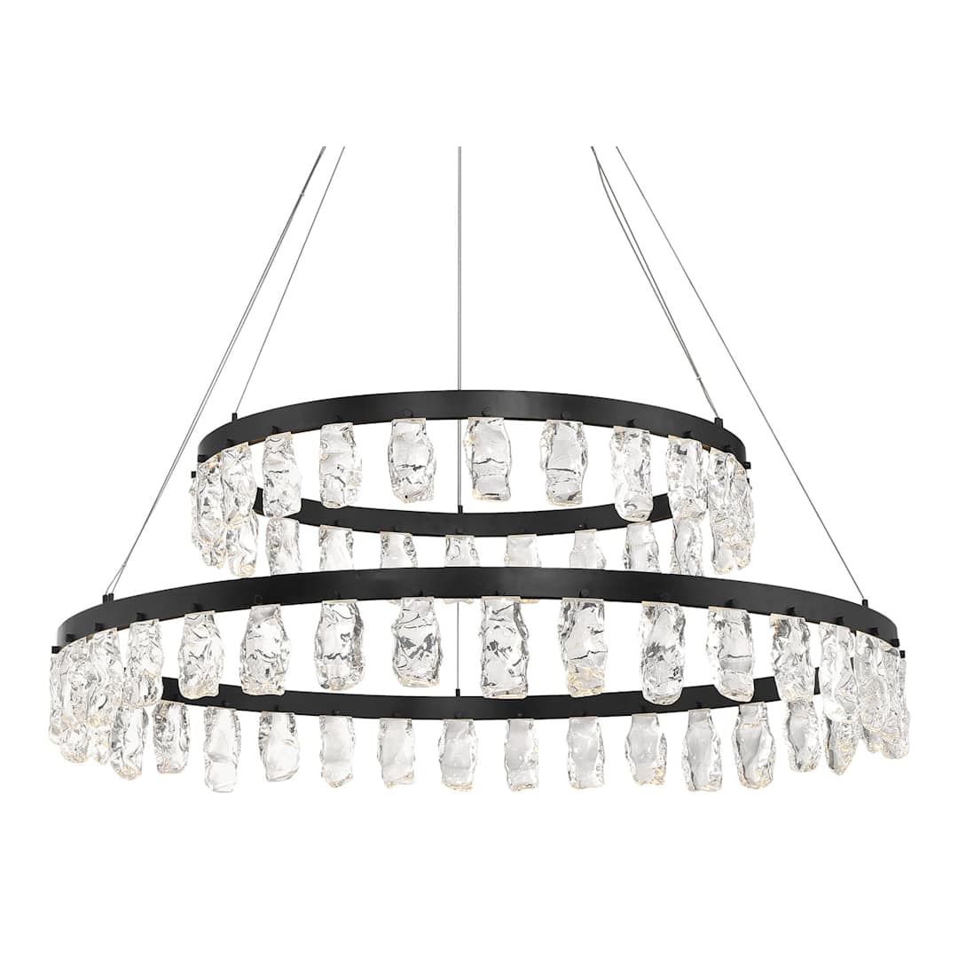 Artic Glacier 49" Wide LED Crystal Ring Chandelier