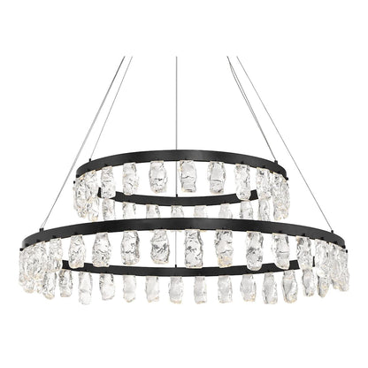Artic Glacier 49" Wide LED Crystal Ring Chandelier