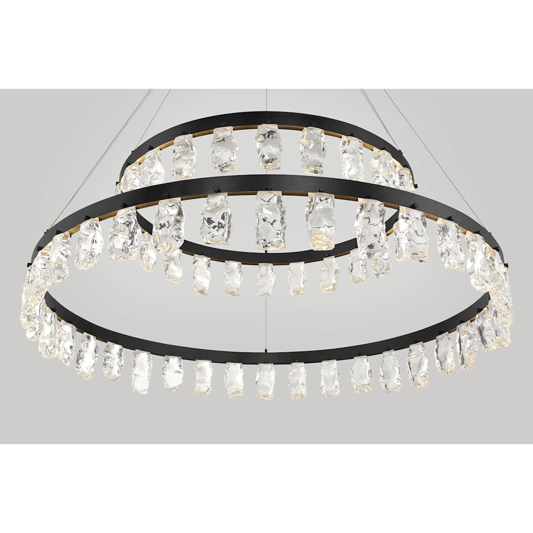 Artic Glacier 49" Wide LED Crystal Ring Chandelier
