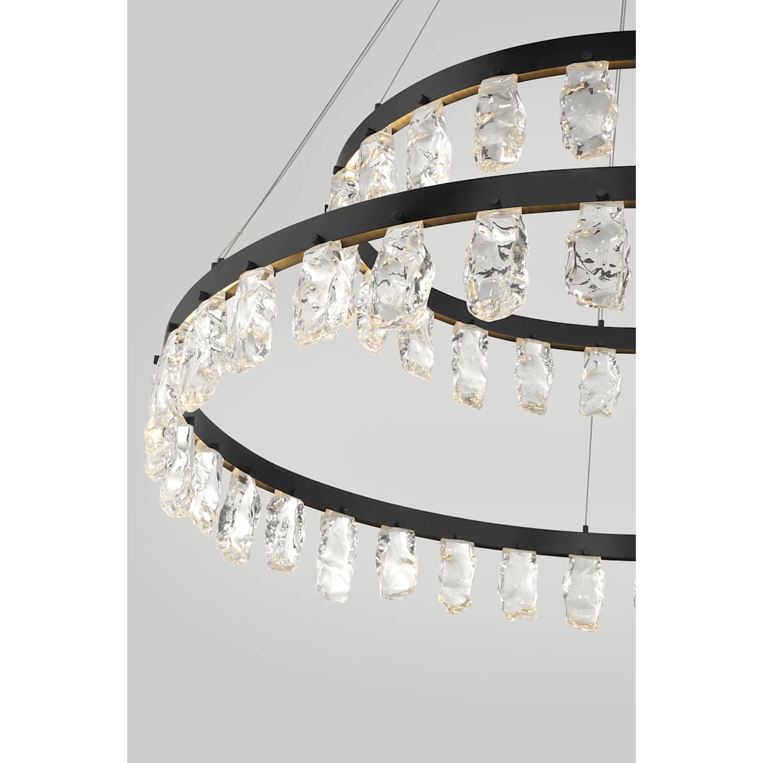 Artic Glacier 49" Wide LED Crystal Ring Chandelier