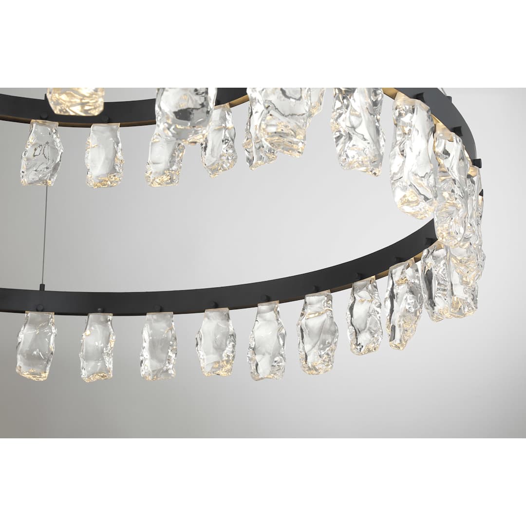 Artic Glacier 49" Wide LED Crystal Ring Chandelier
