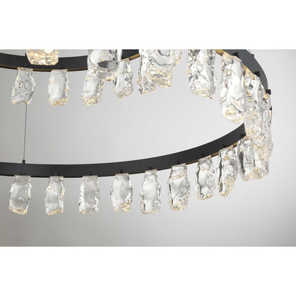 Artic Glacier 49" Wide LED Crystal Ring Chandelier