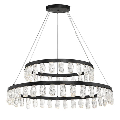 Artic Glacier 49" Wide LED Crystal Ring Chandelier