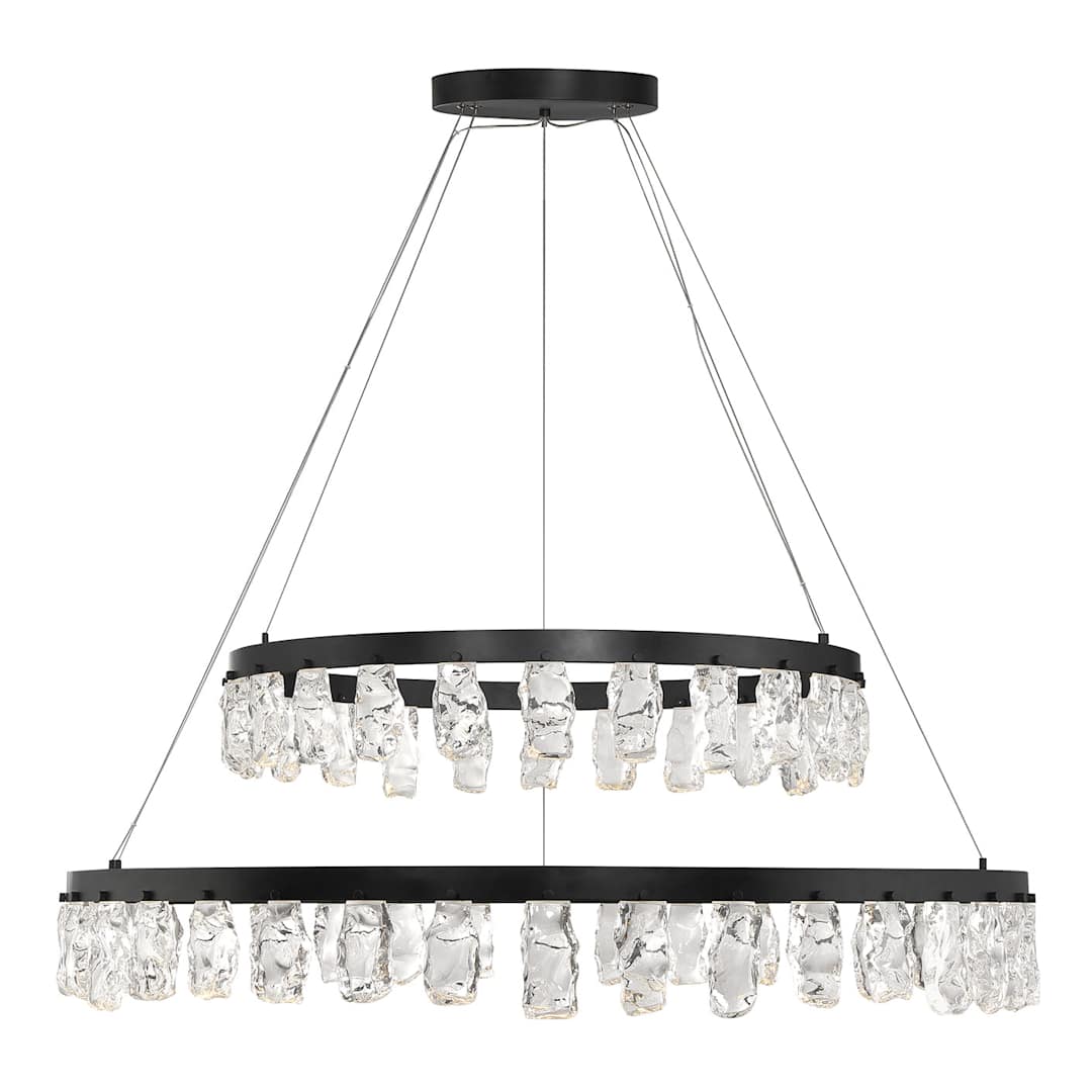 Artic Glacier 49" Wide LED Crystal Ring Chandelier