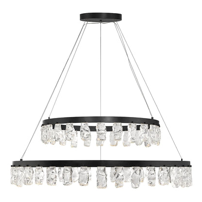 Artic Glacier 49" Wide LED Crystal Ring Chandelier