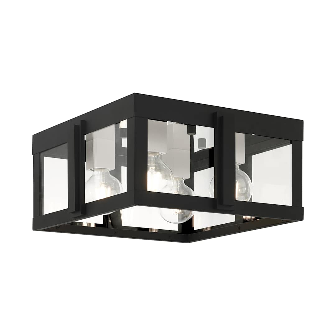 Lexington 4 Light 16" Wide Outdoor Flush Mount Square Ceiling Fixture