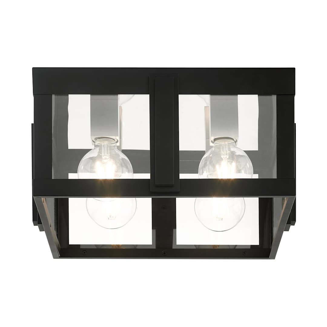 Lexington 4 Light 16" Wide Outdoor Flush Mount Square Ceiling Fixture