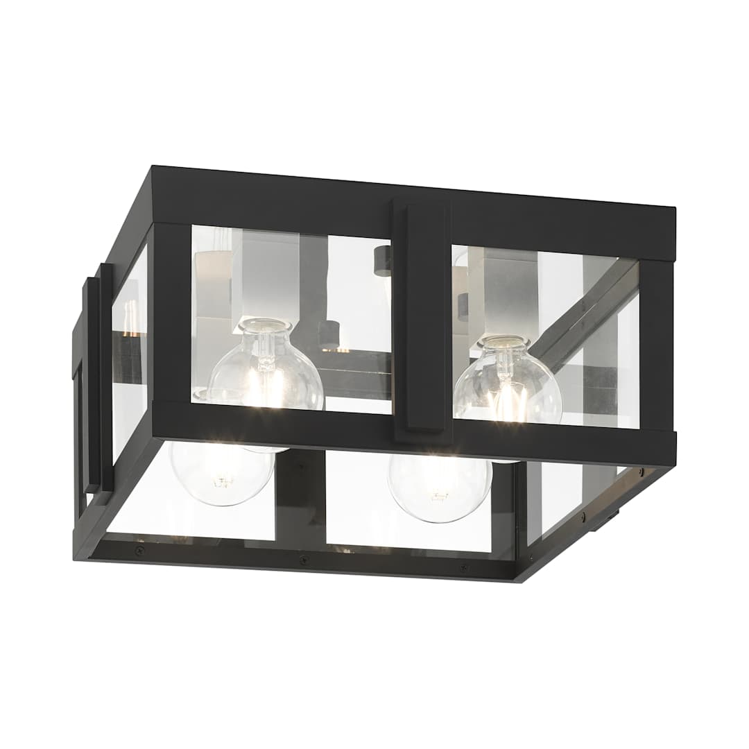 Lexington 4 Light 16" Wide Outdoor Flush Mount Square Ceiling Fixture