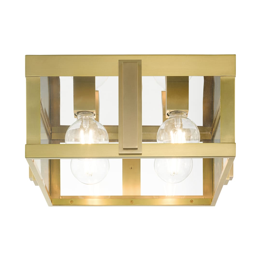 Lexington 4 Light 16" Wide Outdoor Flush Mount Square Ceiling Fixture