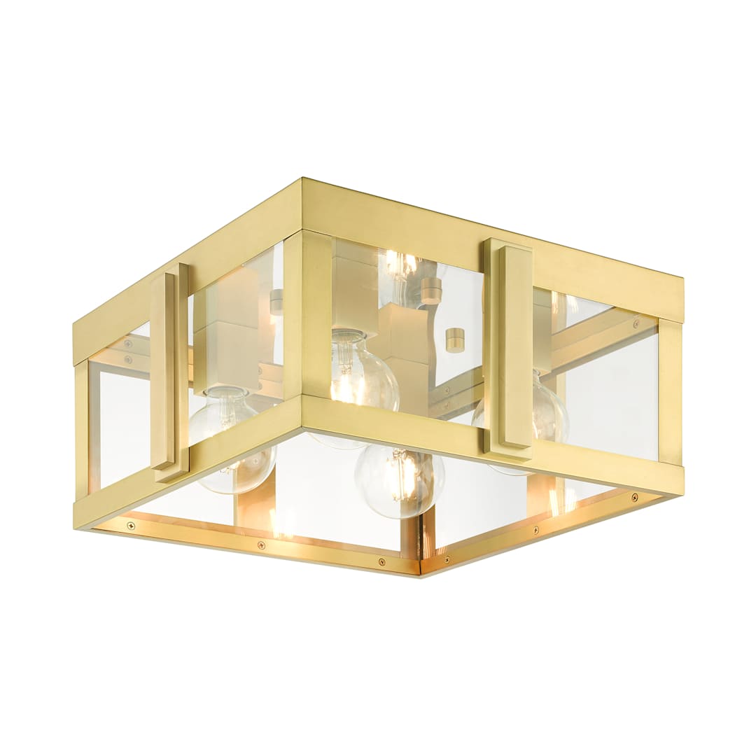 Lexington 4 Light 16" Wide Outdoor Flush Mount Square Ceiling Fixture