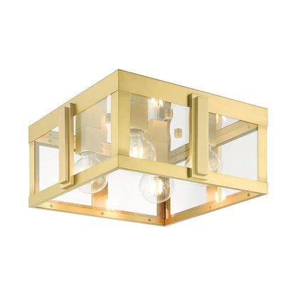 Lexington 4 Light 16" Wide Outdoor Flush Mount Square Ceiling Fixture