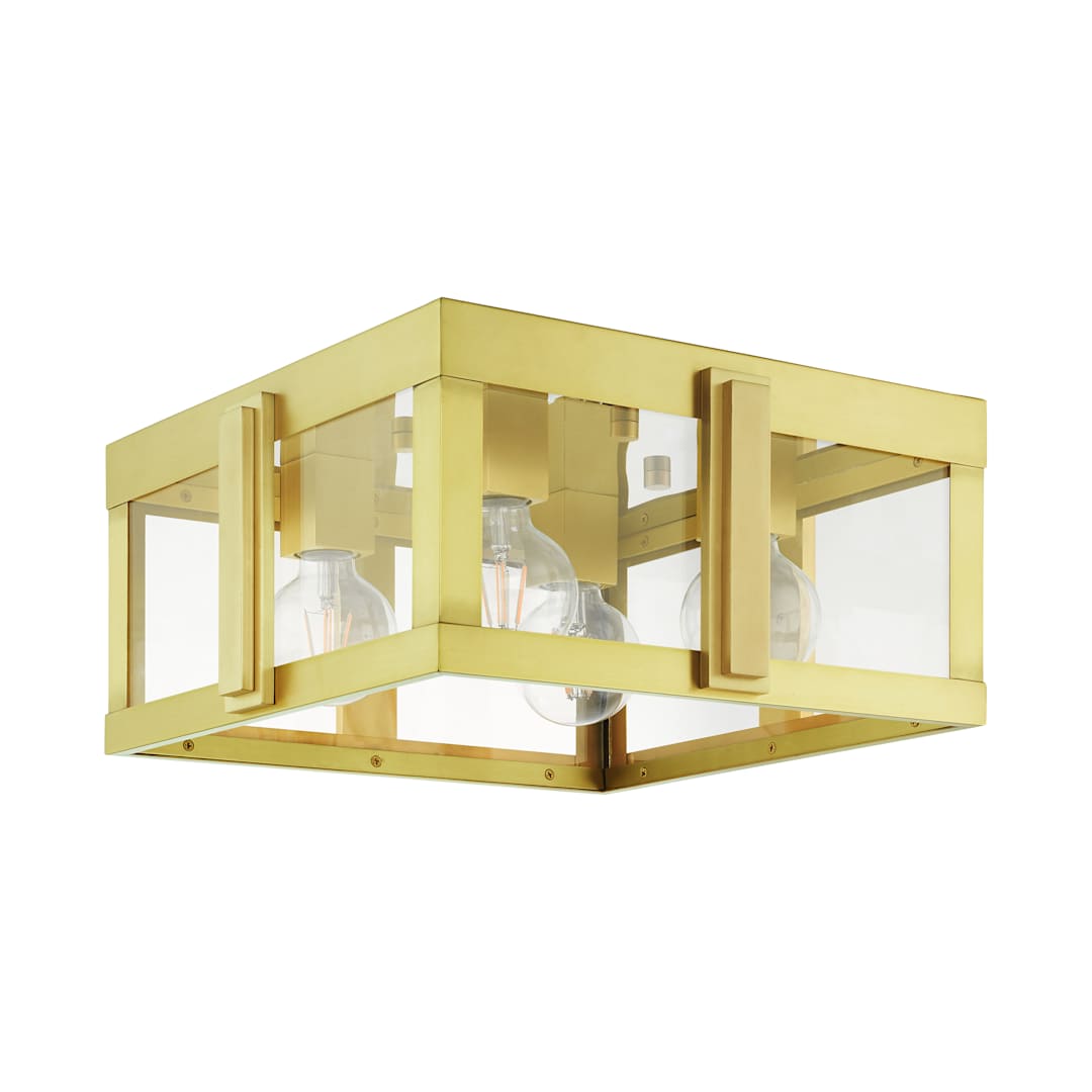 Lexington 4 Light 16" Wide Outdoor Flush Mount Square Ceiling Fixture